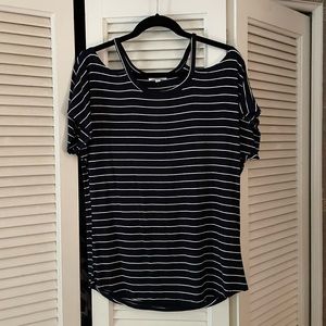 Maette for Stella & Dot shirt in navy size MD